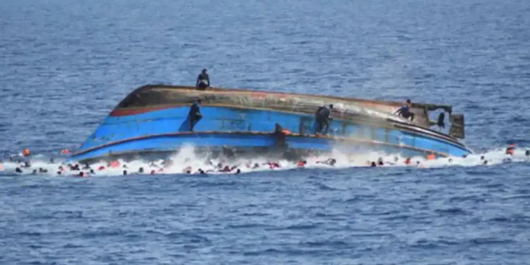 A boat transporting 100 people capsize
