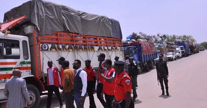 EFCC Arrests 21 Food-loaded Trucks going To Neighbouring Countries
