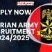 apply Now NIGERIAN ARMY RECRUITMENT 2024/2025