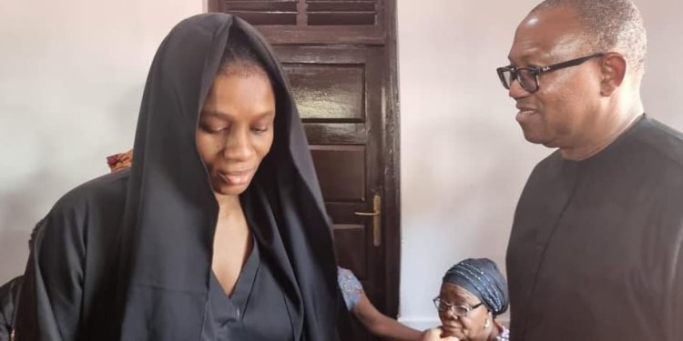 Peter Obi condoles Junior Pope’s family, signs register