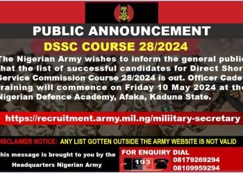 Army Shortlists Candidates For Direct Short Service