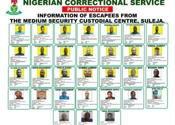 Names, photos of fleeing Suleja prison inmates released