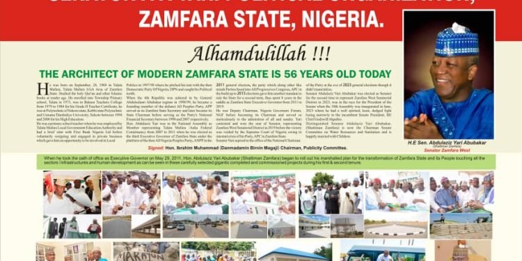 Alhamdulillah!! The Architect Of Modern Zamfara State Is 56 Years Old Today.