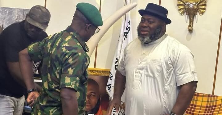 Nigerian Army seeks peace-building partnership with Amanyanabo of Torusarama, Asari Dokubo