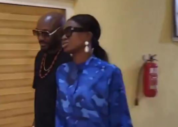 2face Idibia Arrives Edo Gov Poll Tribunal With Fiancee Natasha